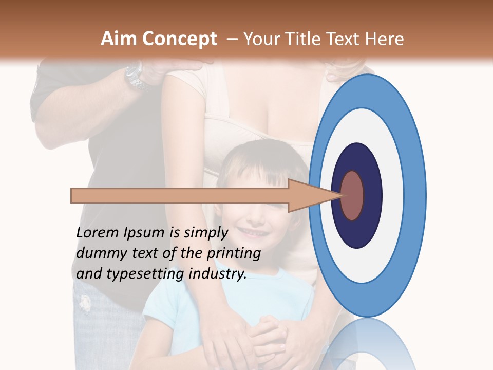 Horizontal Happy Togetherness PowerPoint Template