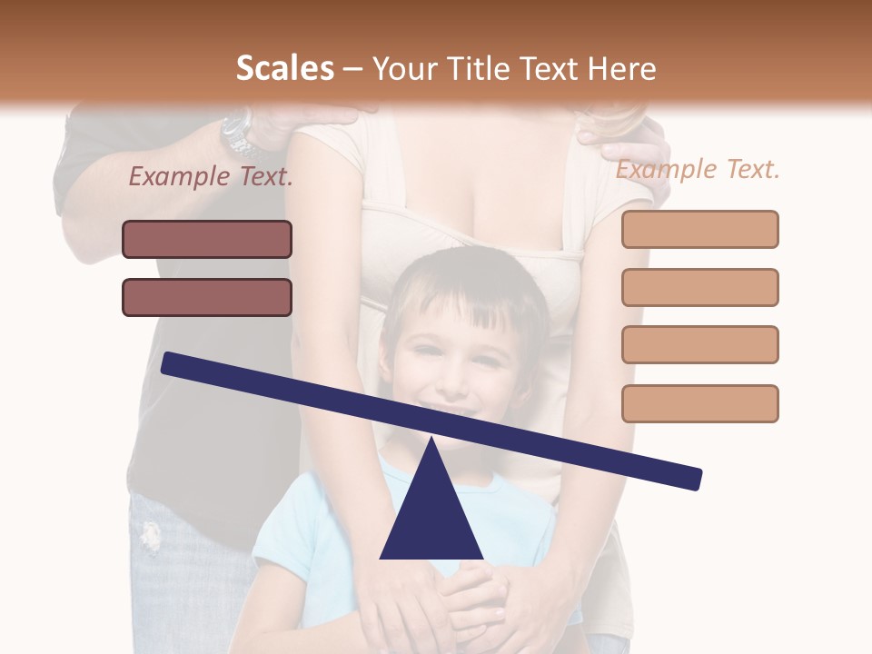 Horizontal Happy Togetherness PowerPoint Template