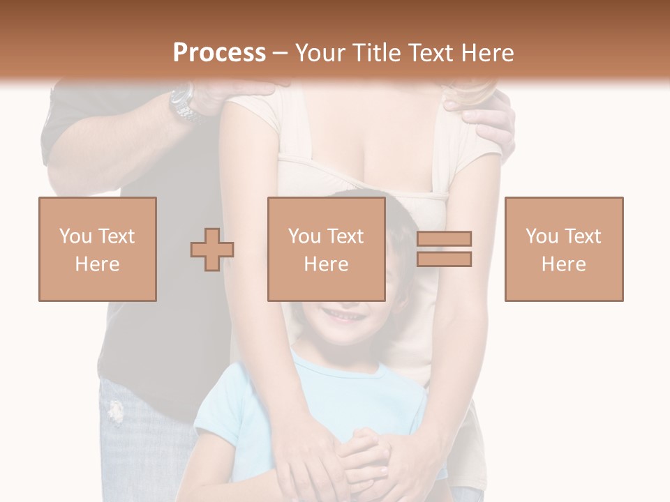 Horizontal Happy Togetherness PowerPoint Template