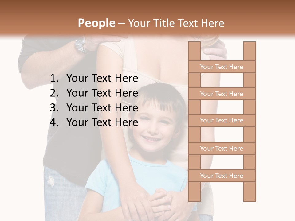 Horizontal Happy Togetherness PowerPoint Template