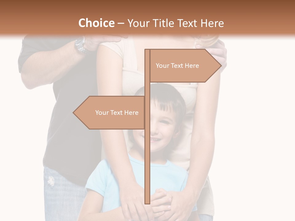 Horizontal Happy Togetherness PowerPoint Template