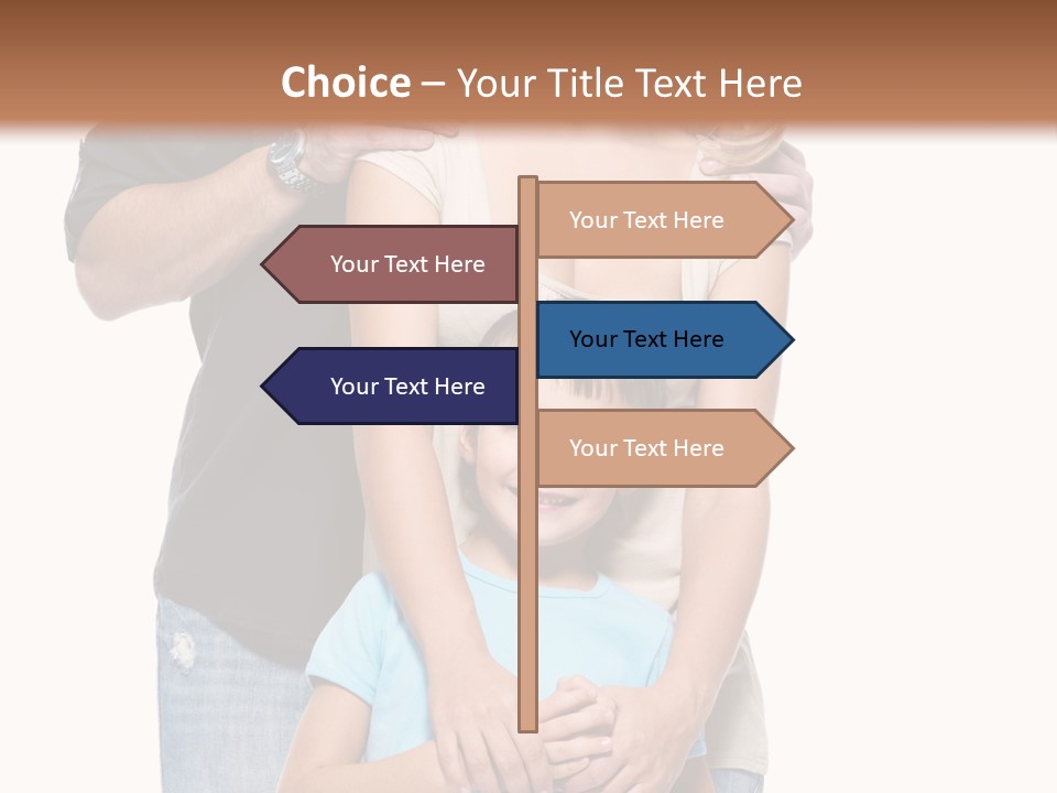 Horizontal Happy Togetherness PowerPoint Template