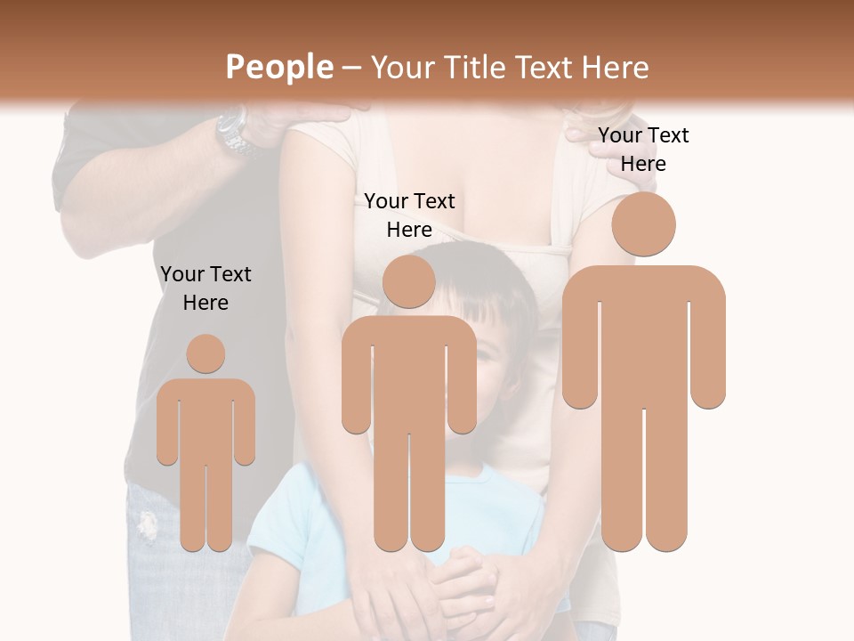 Horizontal Happy Togetherness PowerPoint Template