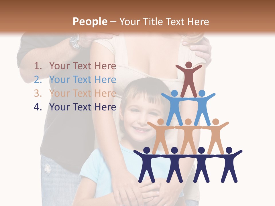 Horizontal Happy Togetherness PowerPoint Template