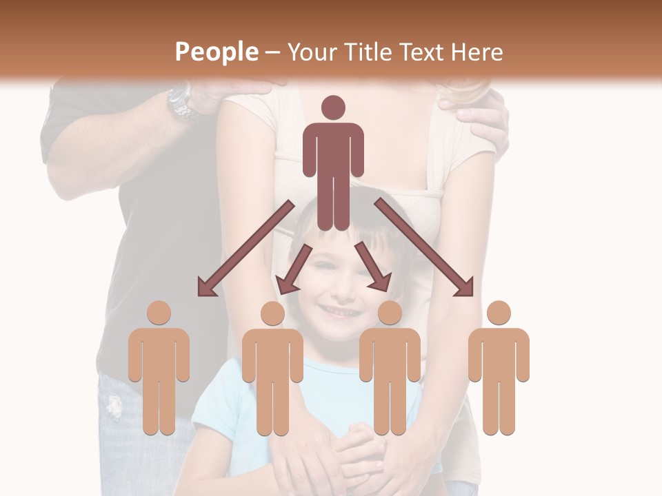 Horizontal Happy Togetherness PowerPoint Template