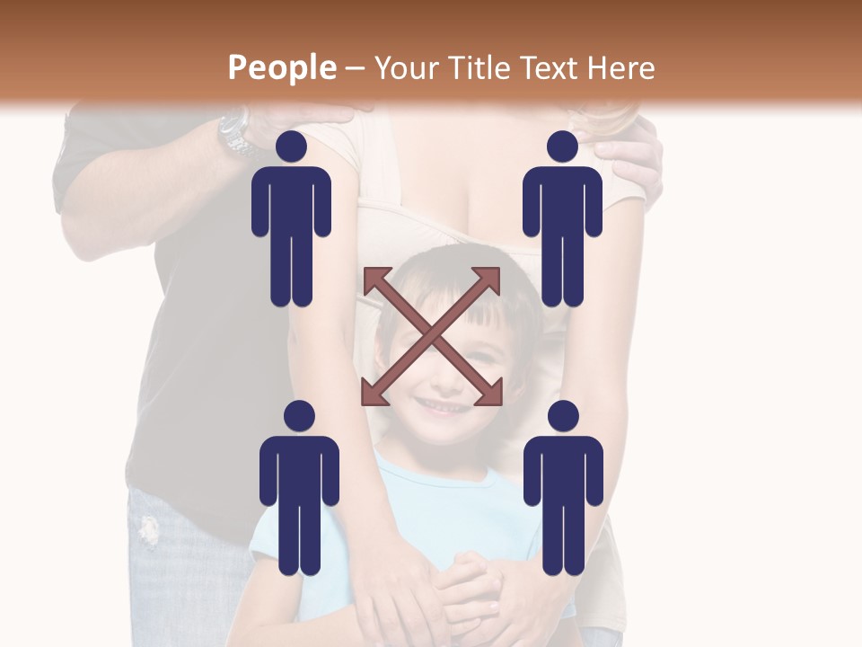 Horizontal Happy Togetherness PowerPoint Template