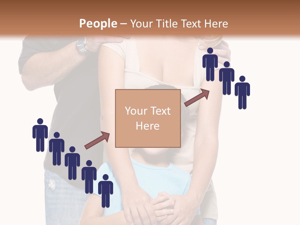 Horizontal Happy Togetherness PowerPoint Template