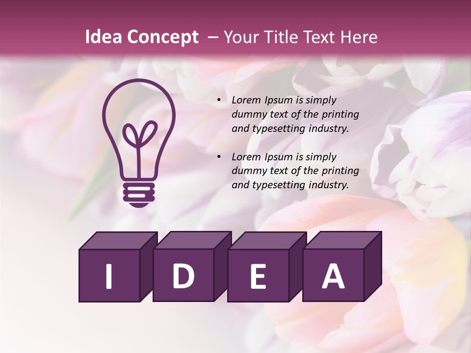 Colorful Violet Decor PowerPoint Template