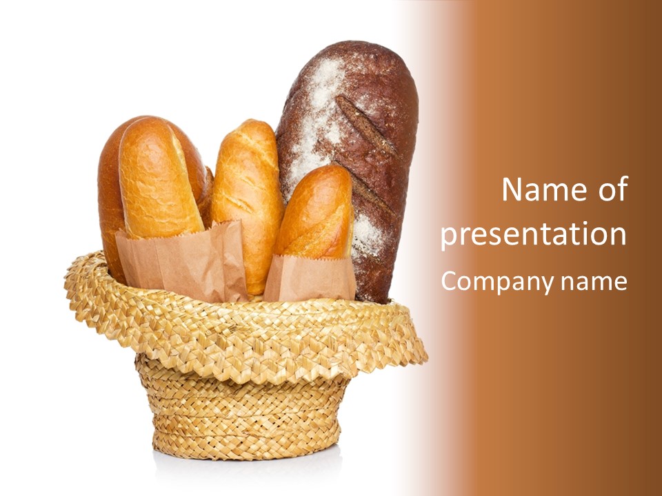 French Yellow Baguette PowerPoint Template