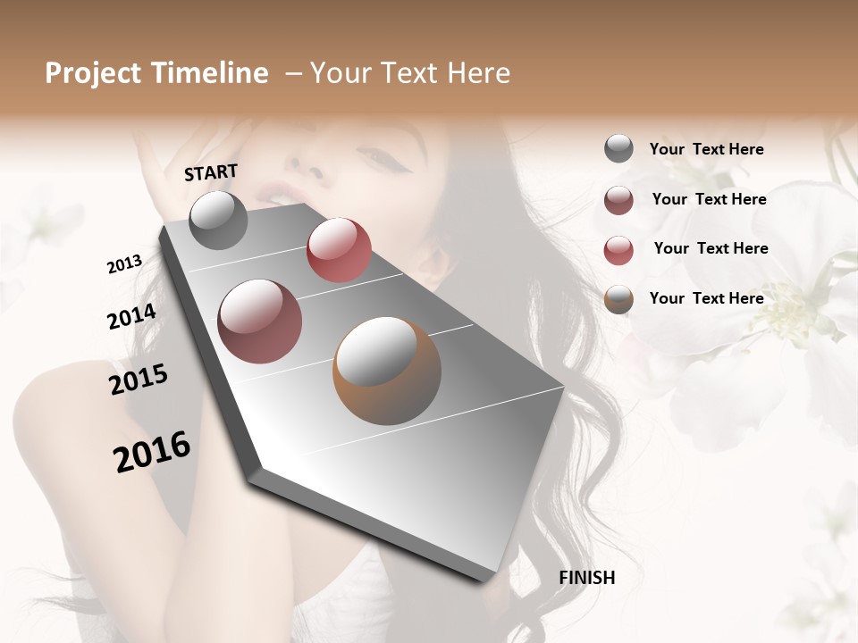 Smiling Young Spring PowerPoint Template