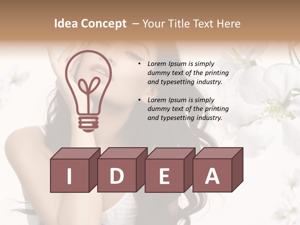 Smiling Young Spring PowerPoint Template