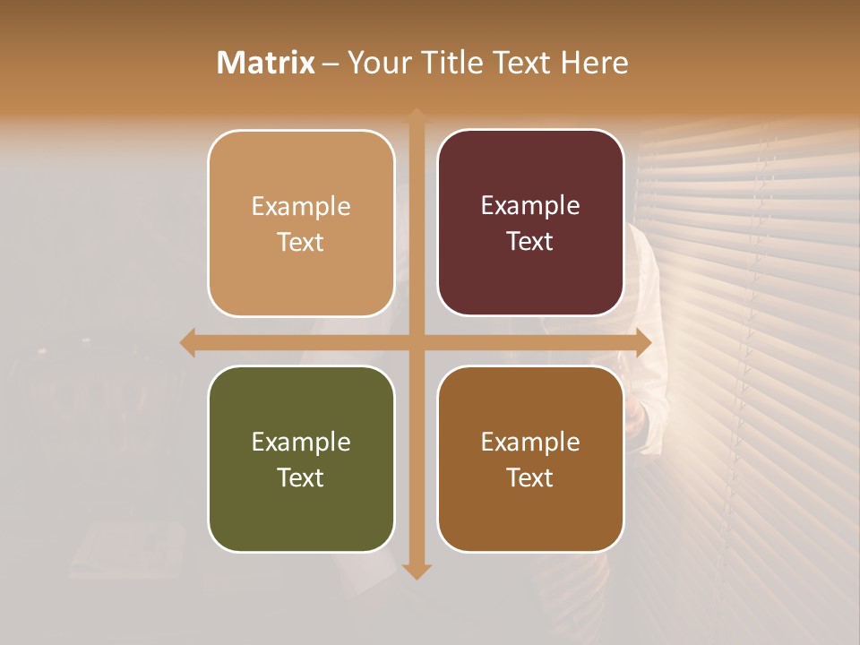 Copy Space Window Brunette PowerPoint Template