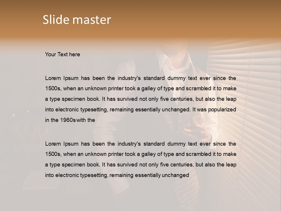 Copy Space Window Brunette PowerPoint Template