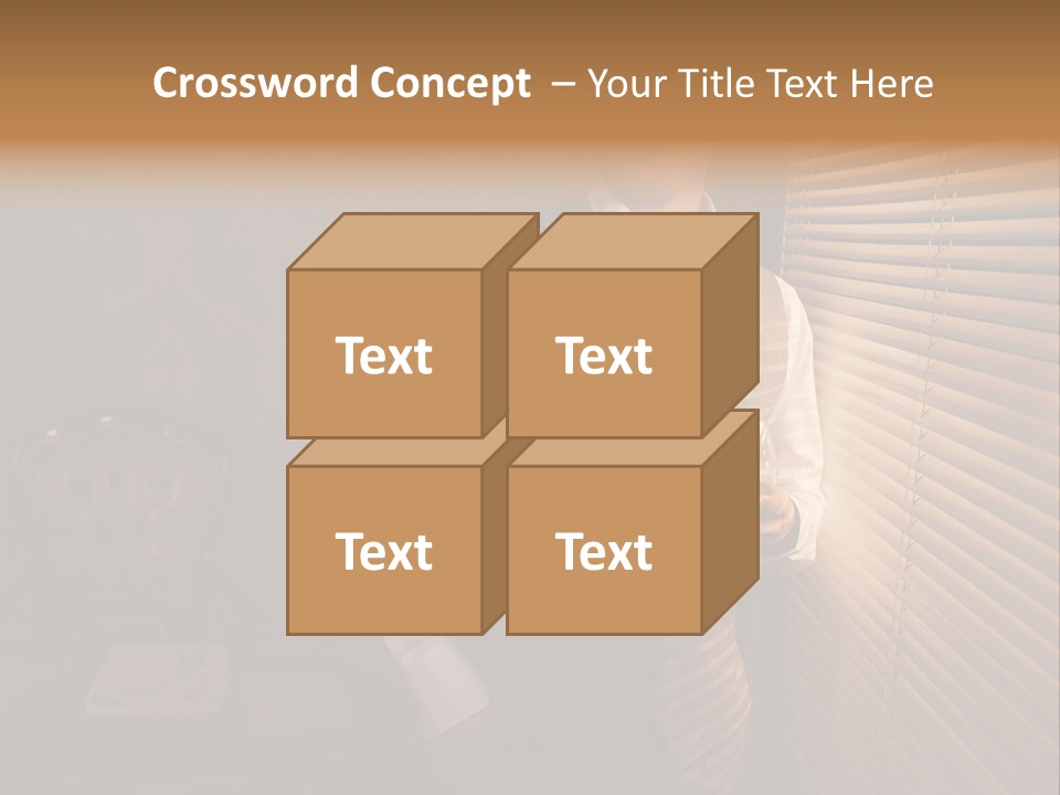 Copy Space Window Brunette PowerPoint Template