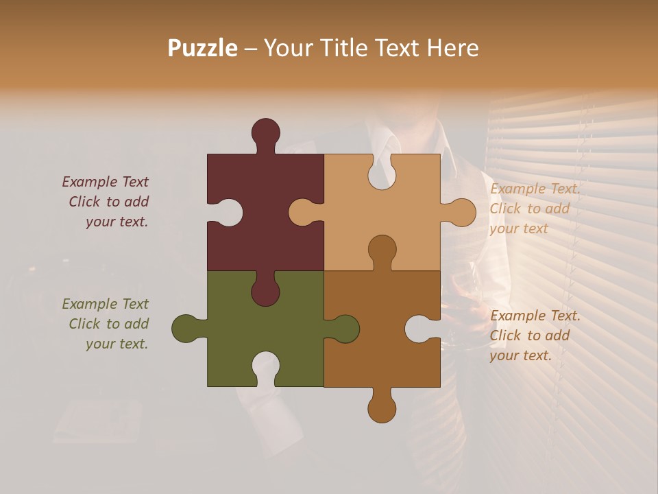 Copy Space Window Brunette PowerPoint Template