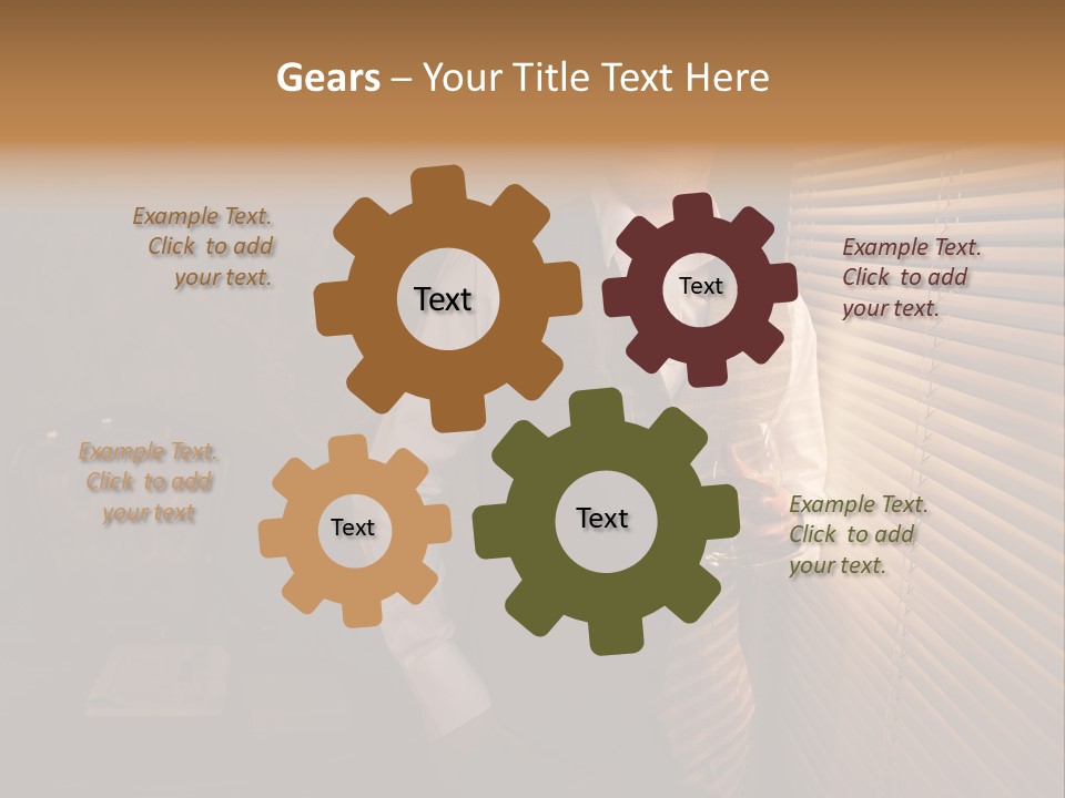 Copy Space Window Brunette PowerPoint Template
