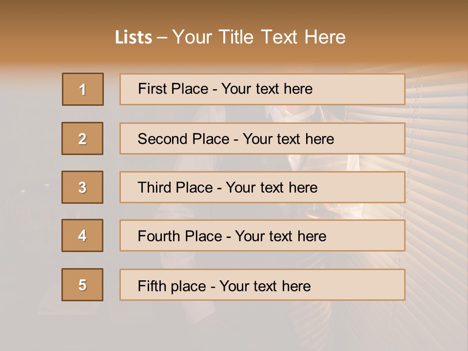 Copy Space Window Brunette PowerPoint Template