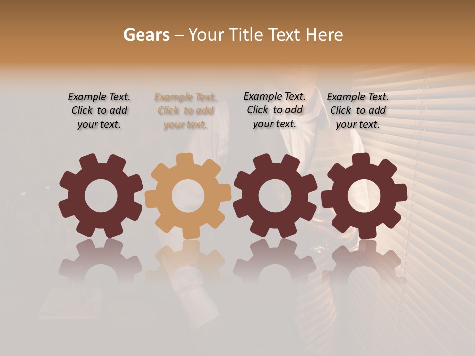 Copy Space Window Brunette PowerPoint Template