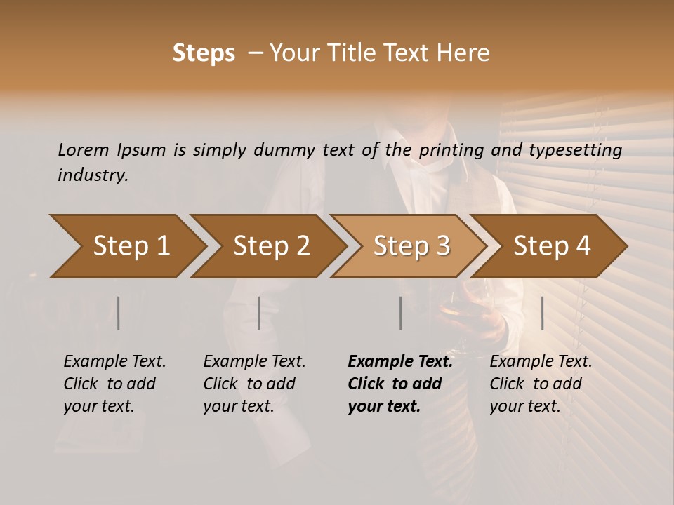 Copy Space Window Brunette PowerPoint Template