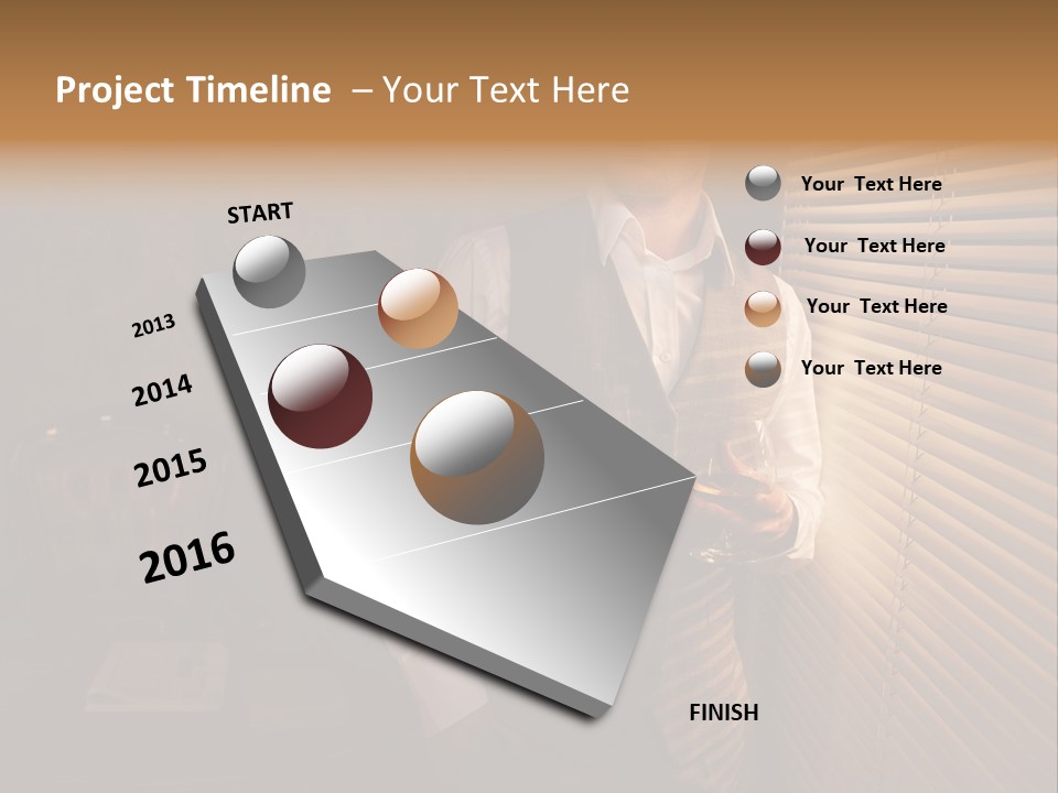 Copy Space Window Brunette PowerPoint Template