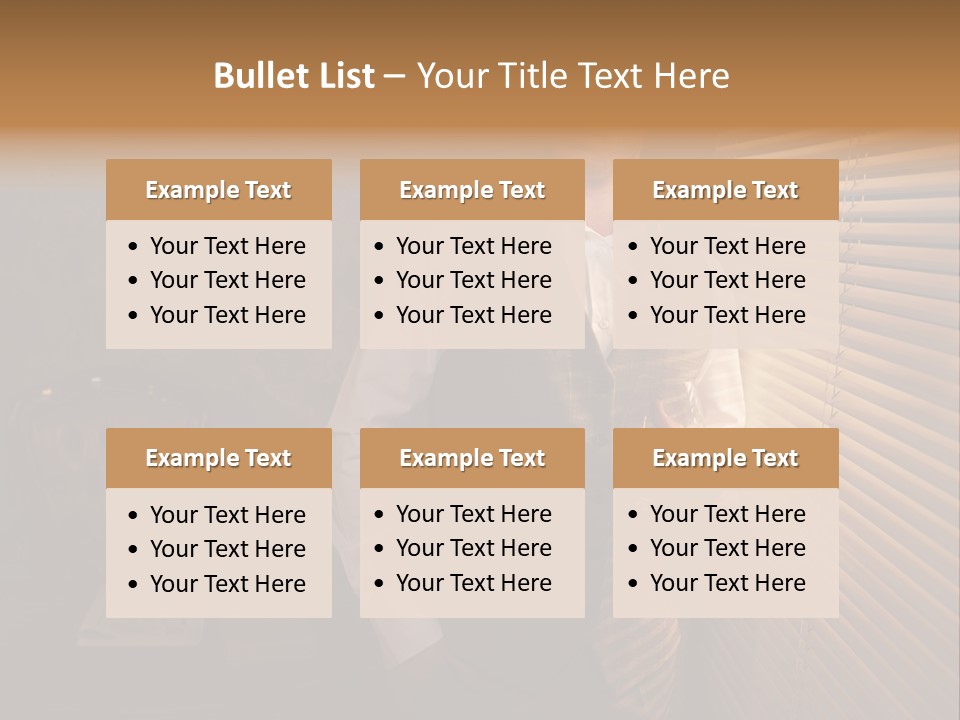 Copy Space Window Brunette PowerPoint Template