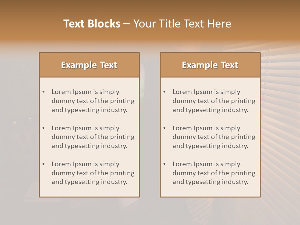 Copy Space Window Brunette PowerPoint Template
