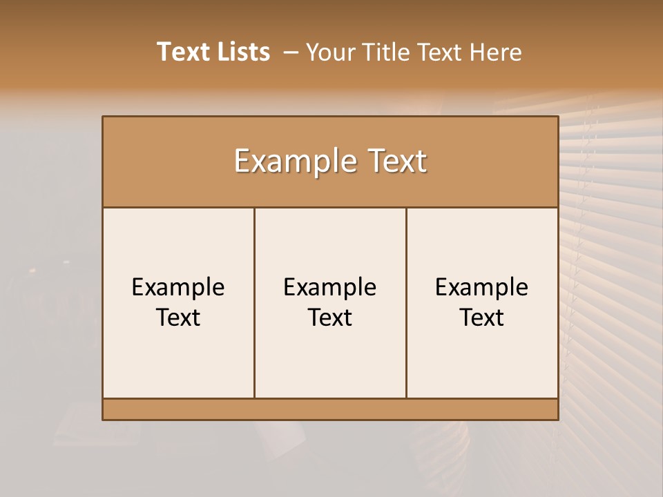 Copy Space Window Brunette PowerPoint Template