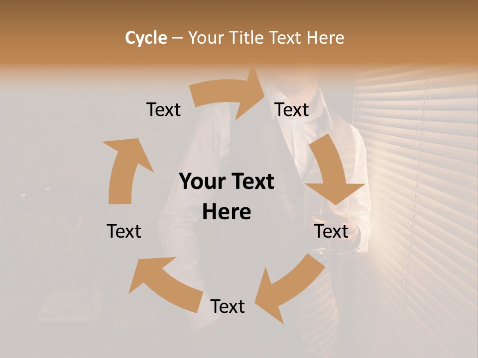 Copy Space Window Brunette PowerPoint Template