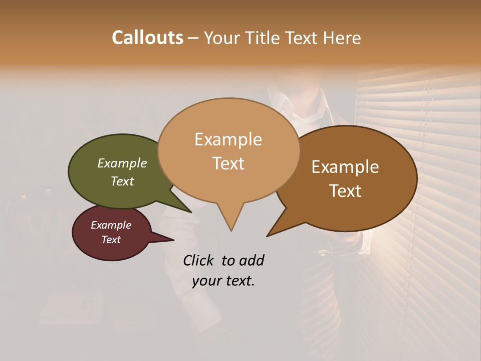 Copy Space Window Brunette PowerPoint Template