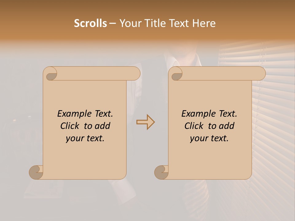 Copy Space Window Brunette PowerPoint Template