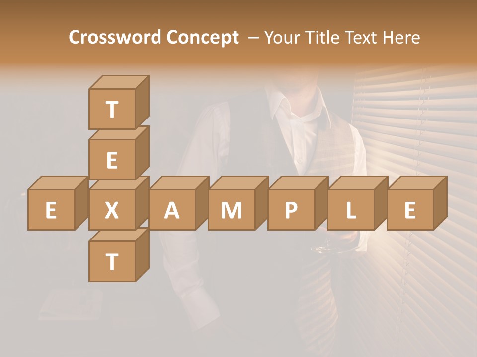 Copy Space Window Brunette PowerPoint Template