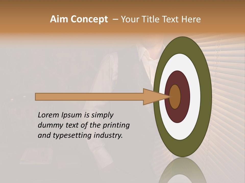 Copy Space Window Brunette PowerPoint Template