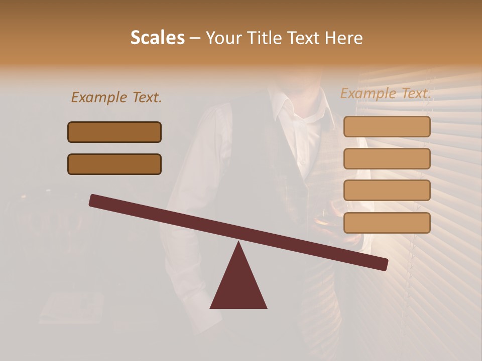 Copy Space Window Brunette PowerPoint Template