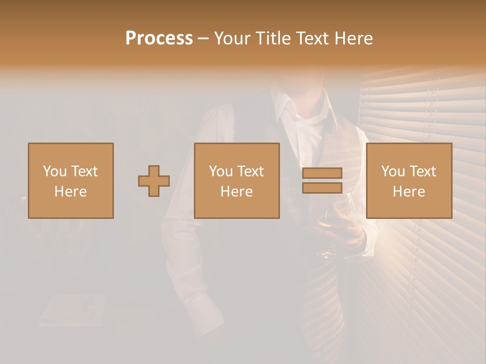 Copy Space Window Brunette PowerPoint Template