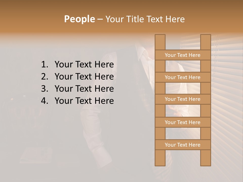 Copy Space Window Brunette PowerPoint Template
