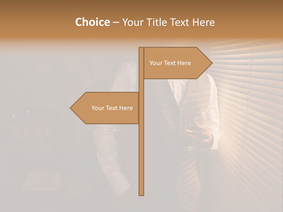 Copy Space Window Brunette PowerPoint Template