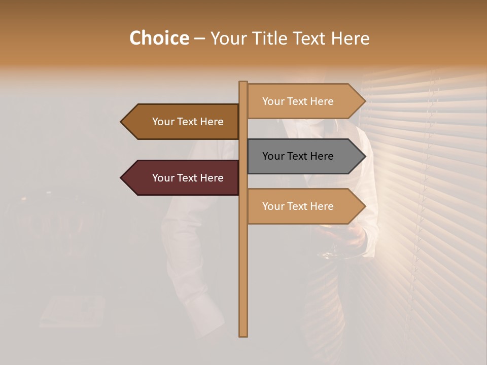 Copy Space Window Brunette PowerPoint Template