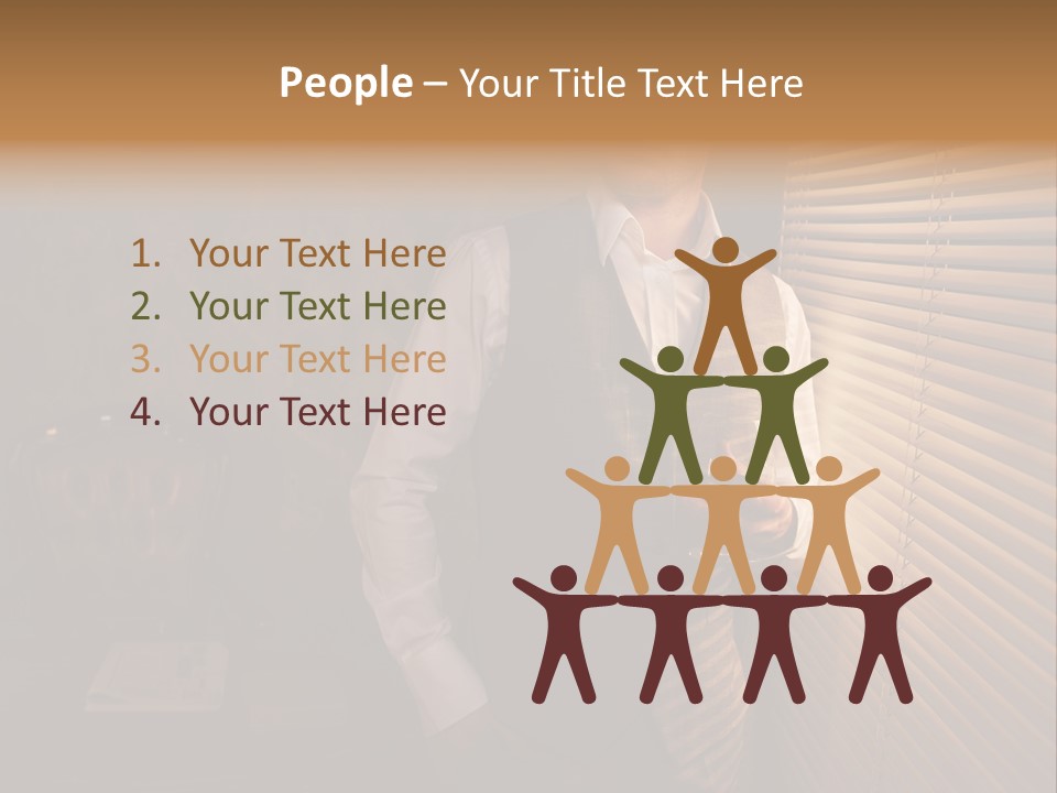 Copy Space Window Brunette PowerPoint Template