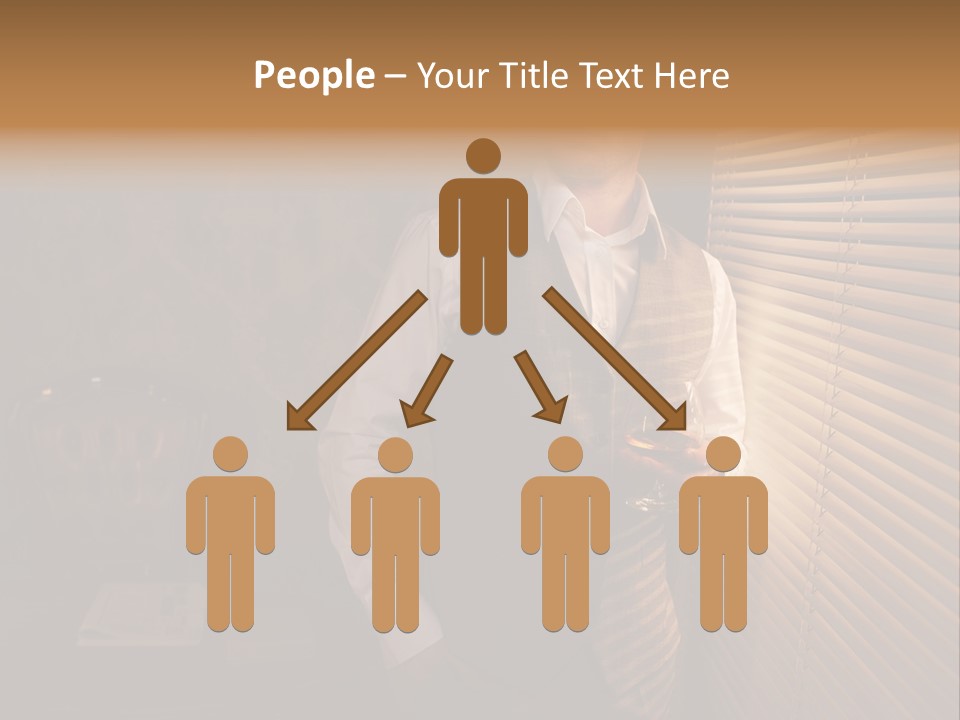 Copy Space Window Brunette PowerPoint Template
