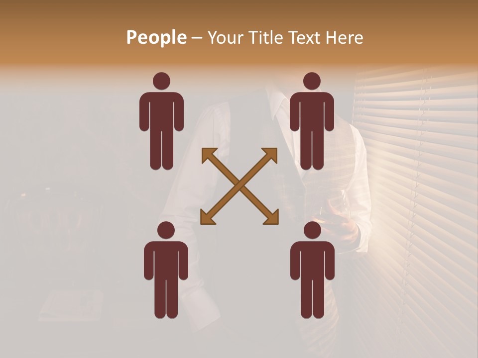 Copy Space Window Brunette PowerPoint Template