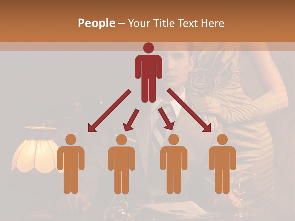 Businessman Secretary Bank PowerPoint Template