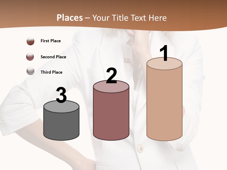 Business Person Toothy Smile PowerPoint Template