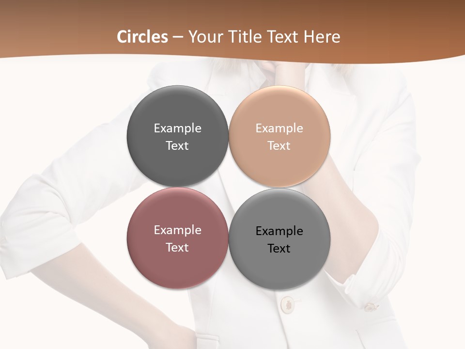 Business Person Toothy Smile PowerPoint Template