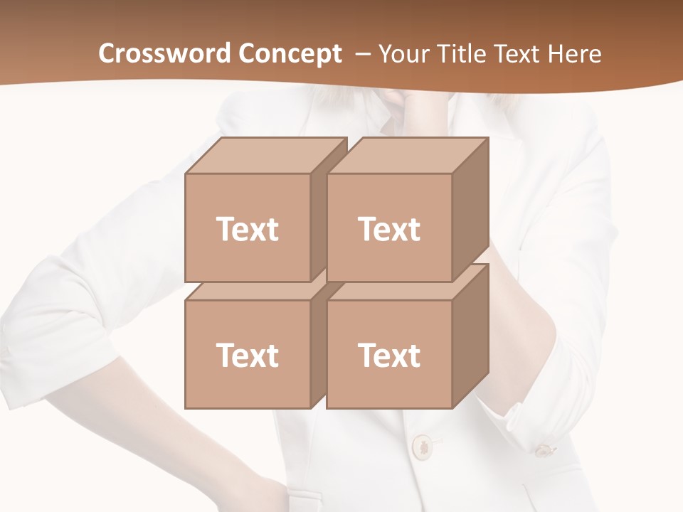 Business Person Toothy Smile PowerPoint Template