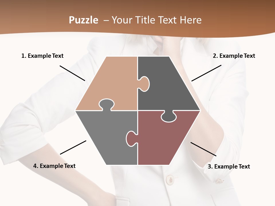 Business Person Toothy Smile PowerPoint Template
