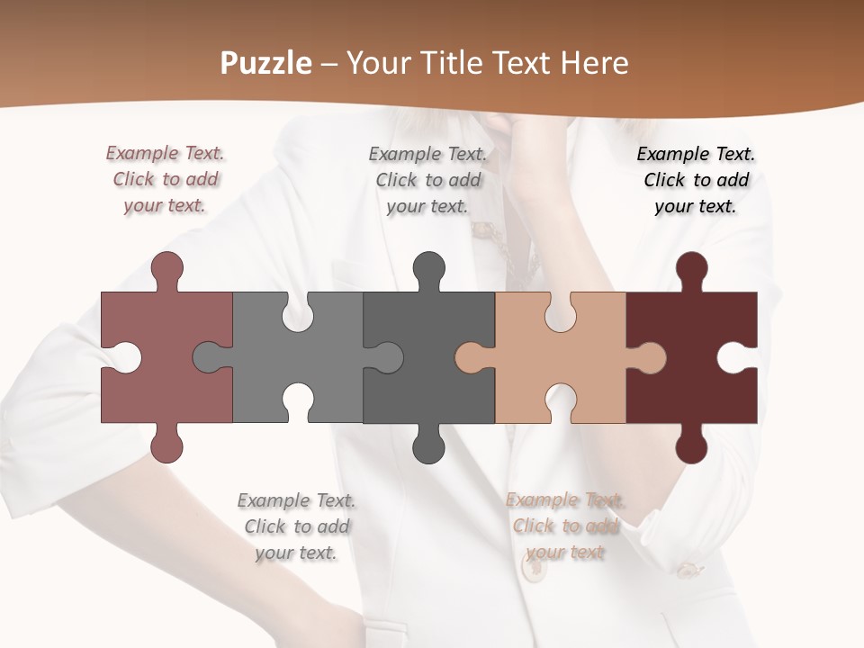 Business Person Toothy Smile PowerPoint Template