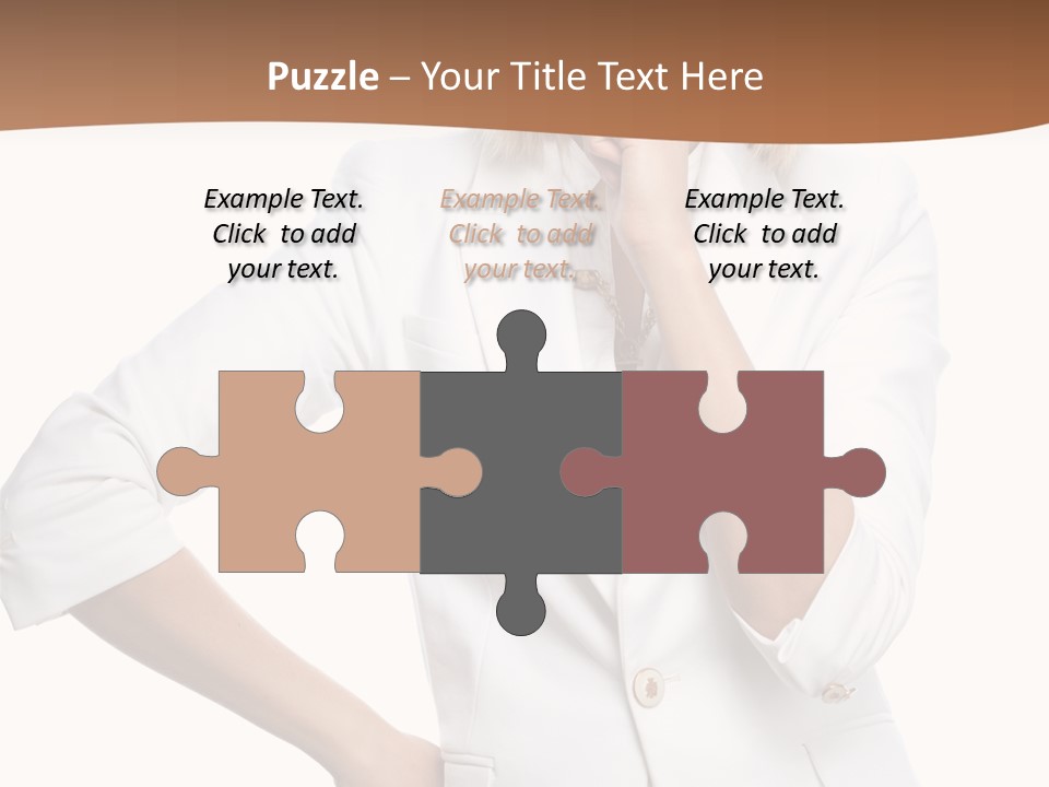 Business Person Toothy Smile PowerPoint Template