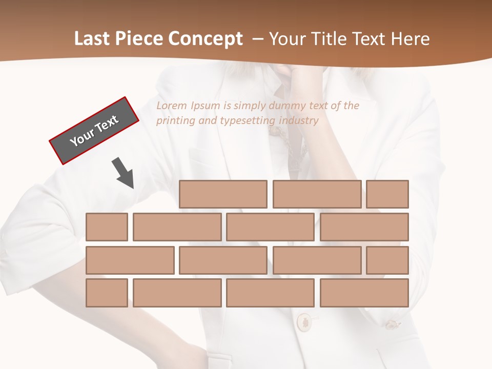 Business Person Toothy Smile PowerPoint Template