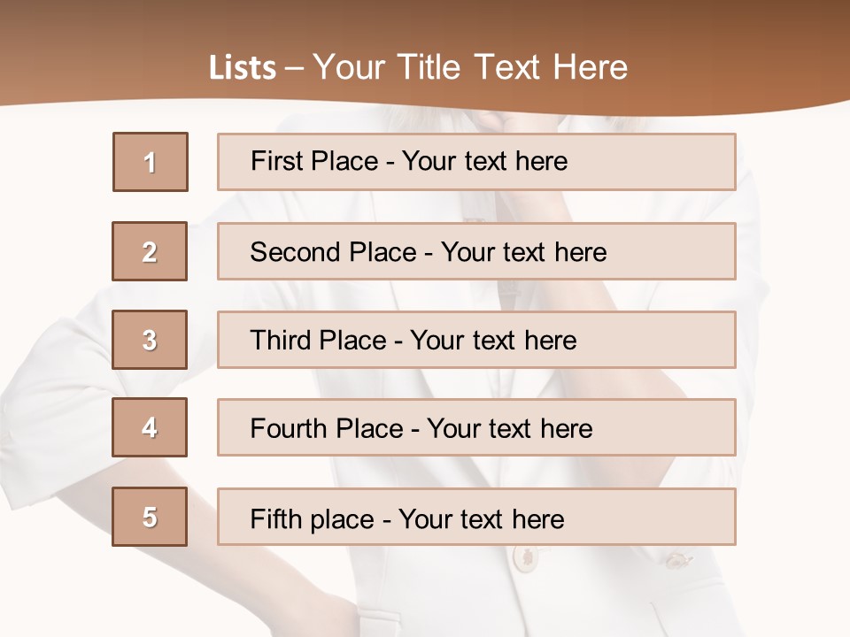 Business Person Toothy Smile PowerPoint Template