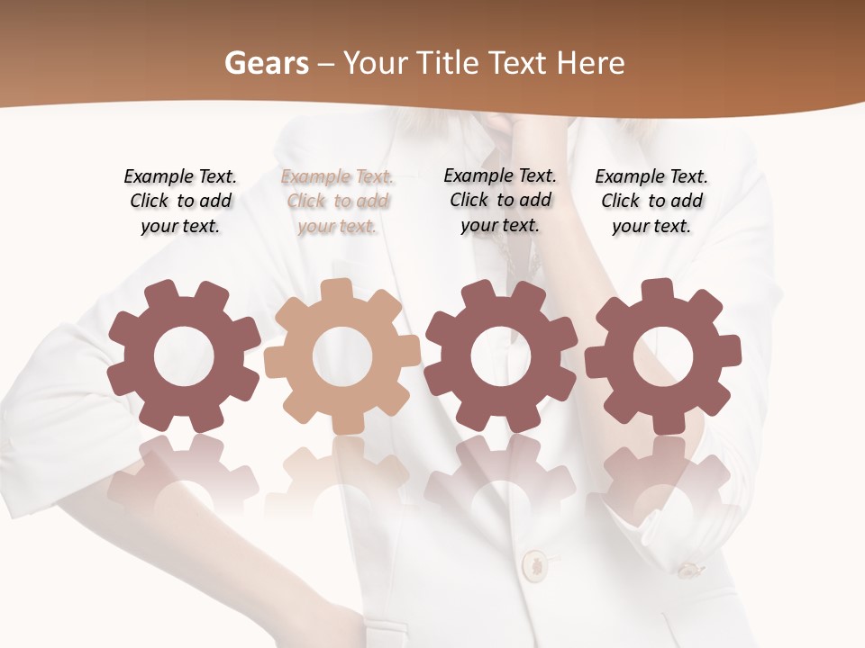 Business Person Toothy Smile PowerPoint Template